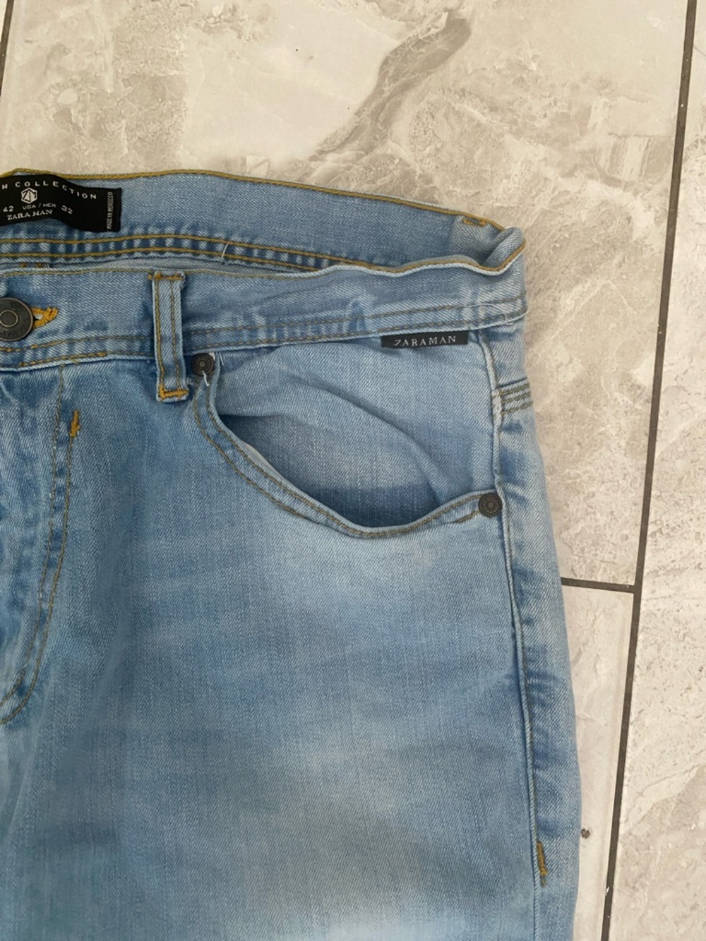 ZARA MAN Mens Light Wash Denim Slim Fit Jeans | 32 - Picture 8 of 13